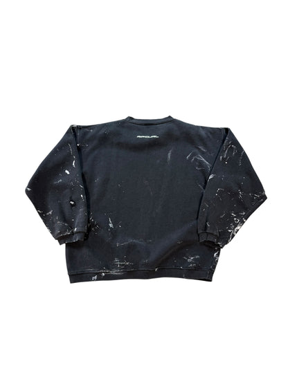 (L) Vintage Rip Curl Camping Sign Distressed Crewneck Sweater