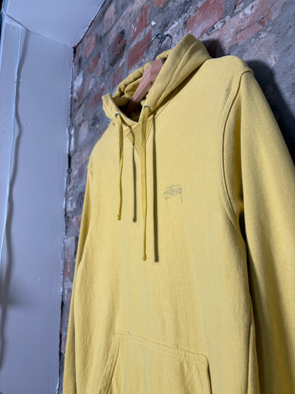 Stussy Script Logo Yellow Sweater Sz S