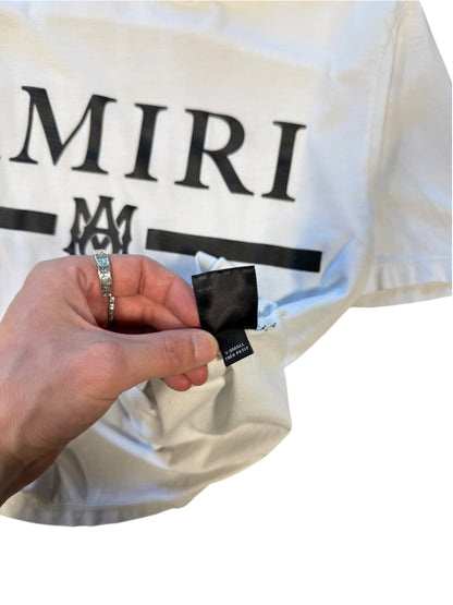 (XS) Amiri MA Bar Logo White Tee