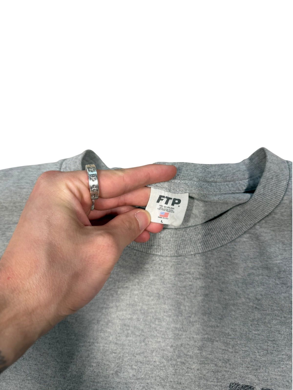 (L) FTP Hand Drawn Og Logo Grey Tee