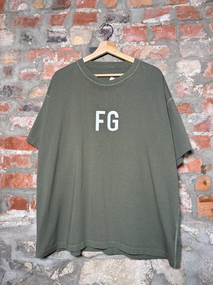 Fear Of God Mainline Moss Green Tee Sz L
