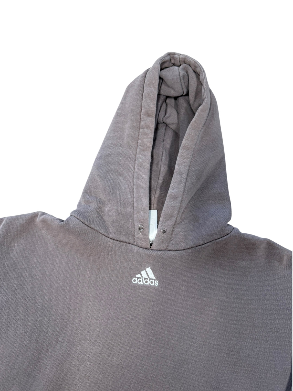 (L) Vintage Adidas Middle Logo Stone Wash Hoodie