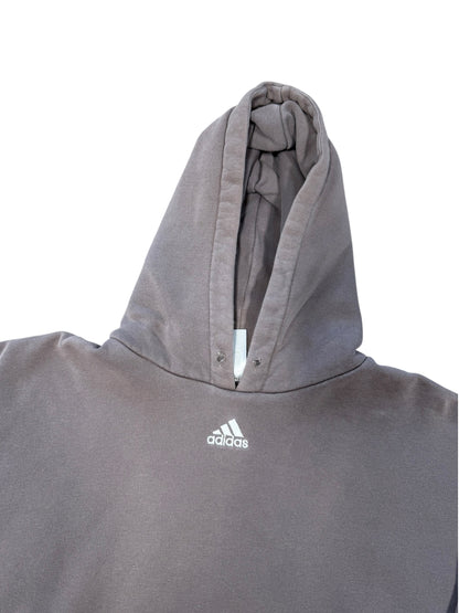 (L) Vintage Adidas Middle Logo Stone Wash Hoodie