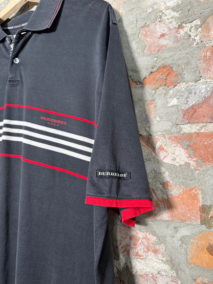 90s Burberry Golf Polo Shirt Sz XXL