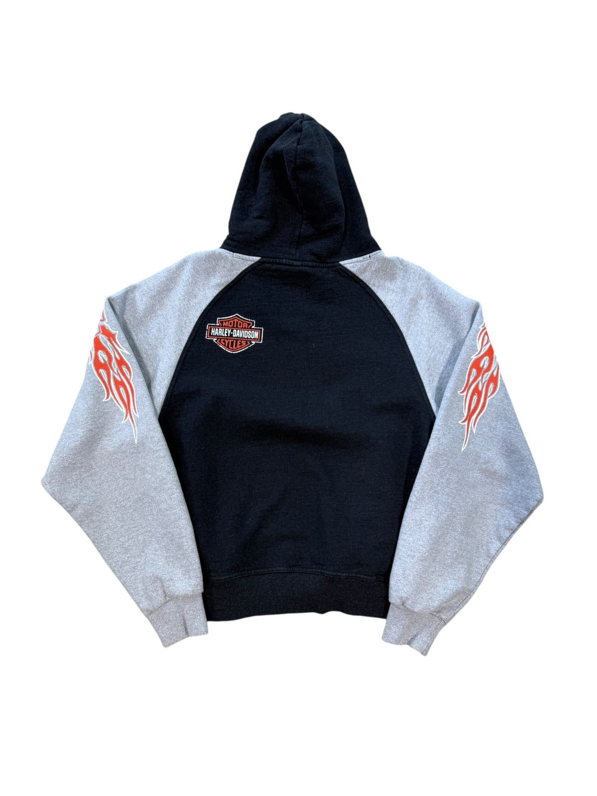 (M) Vintage Harley Davidson Flames Hoodie