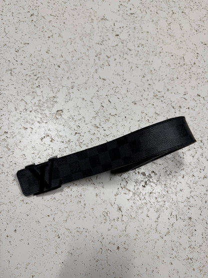 (34) Louis Vuitton Damier Graphite Canvas Belt