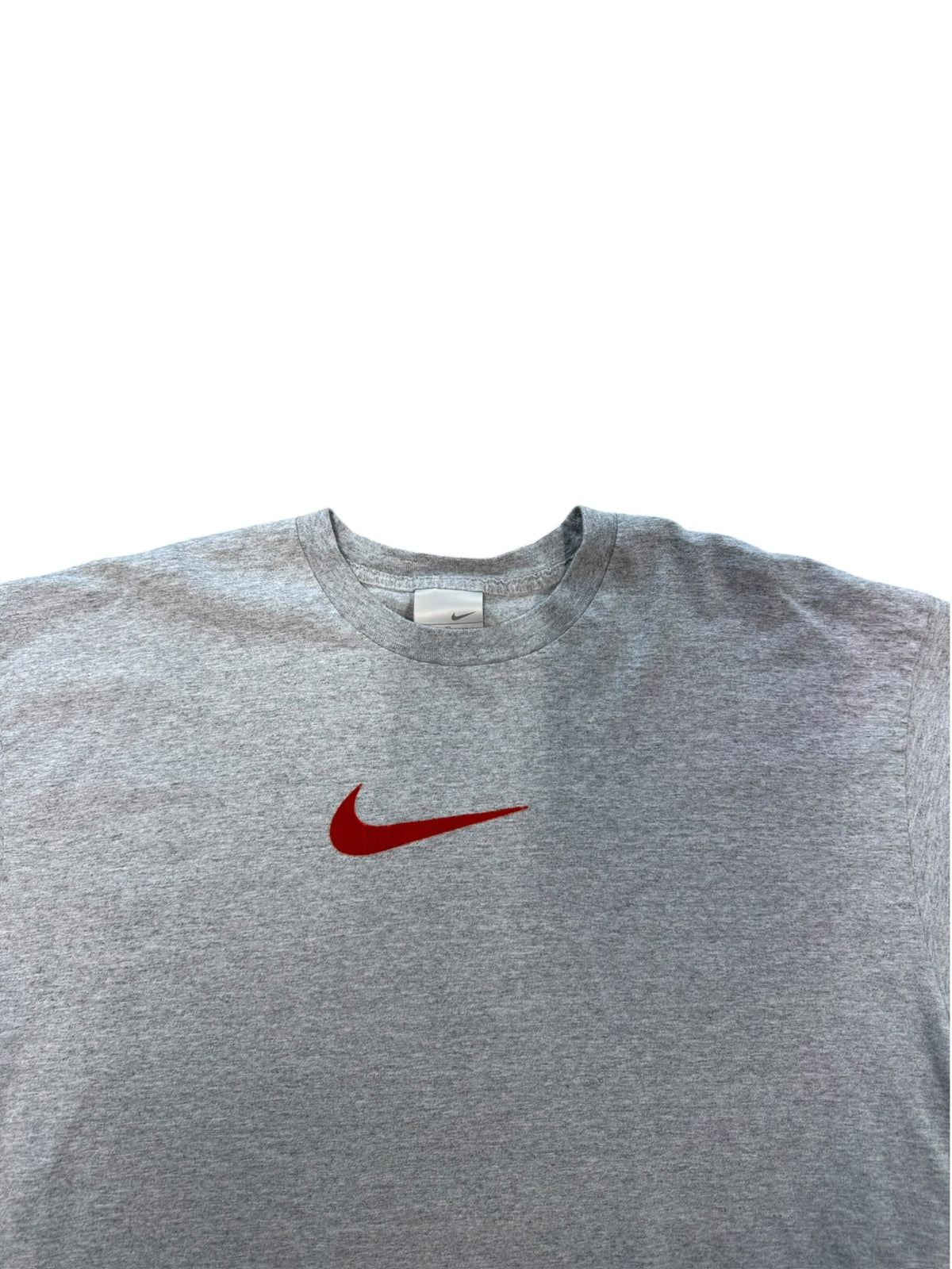 (XL) Vintage Nike Red Swoosh Middle Logo Tee