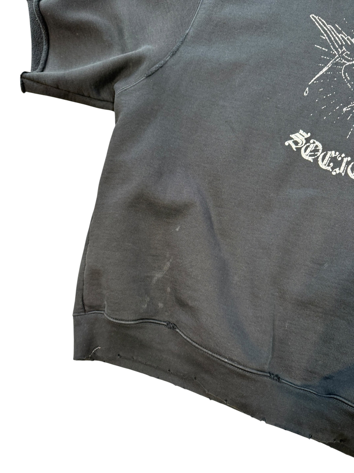 (S) Balenciaga “Free Your Mind” Distressed Hoodie