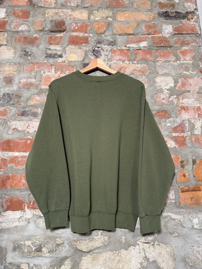(M) 90s USMC Moss Green Crewneck