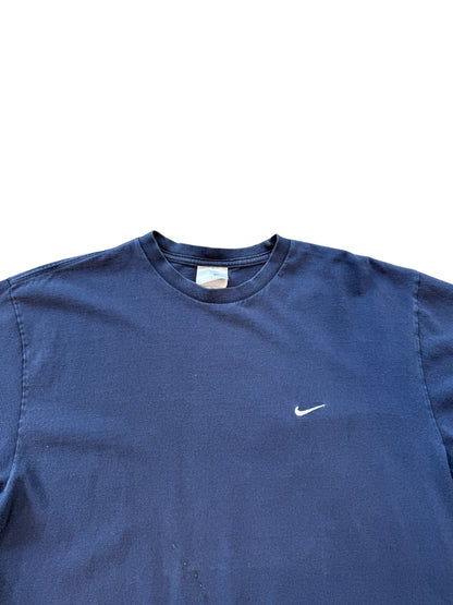 (L) Y2K Nike Navy swoosh Tee