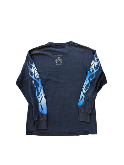 (M) 90s Archair Smile Blue Flame Longsleeve