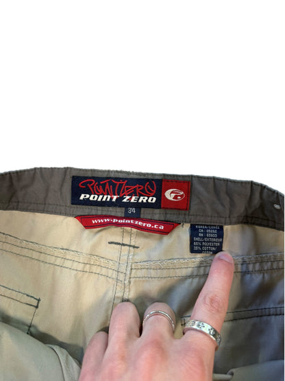 (34) Y2k Point Zero Baggy Nylon Pants