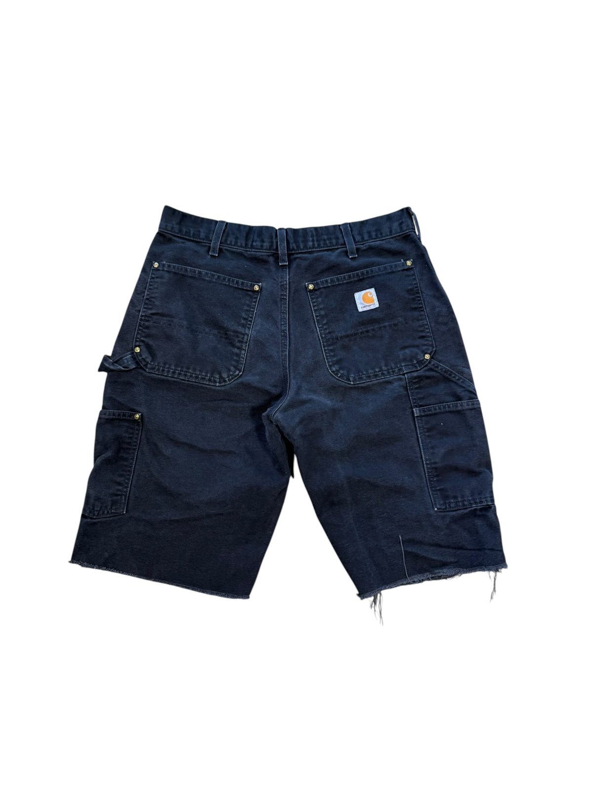 (32) Carhartt Double Knee Cut Off Shorts Black