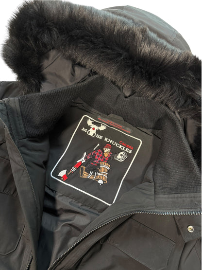 (XL) Moose Knuckles Black Parka Jacket