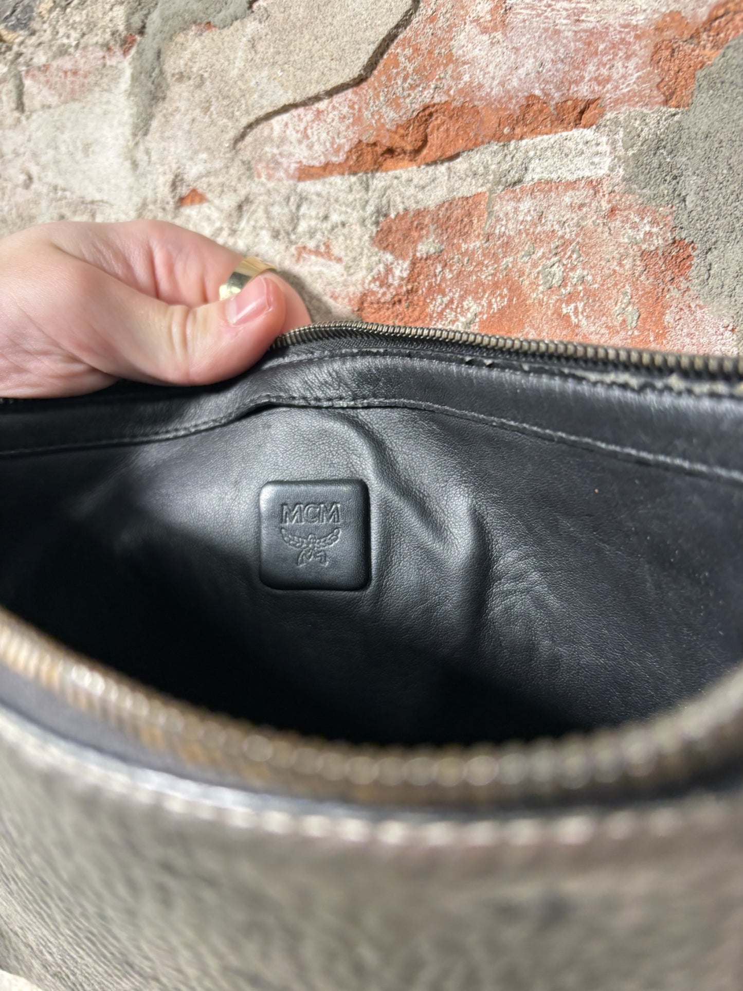 MCM Silver Clutch Bag