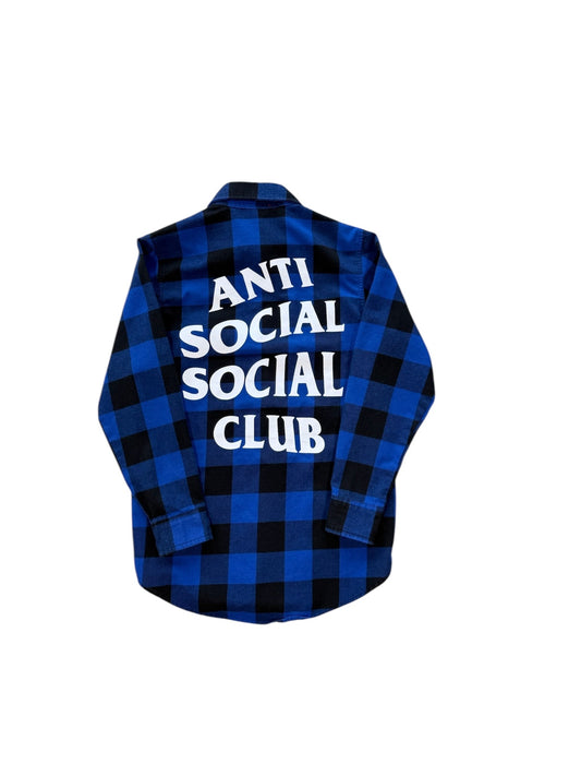 Anti Social Social Club Flannel Button Up Sz S