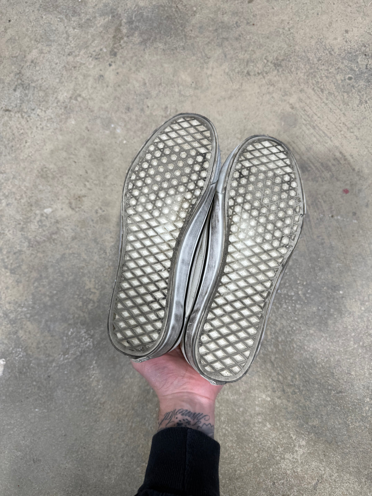 (8) Pearlized Vans LX White Old School 36 Used