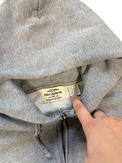 (XL) Y2K RL Polo Quarter Zip Hoodie