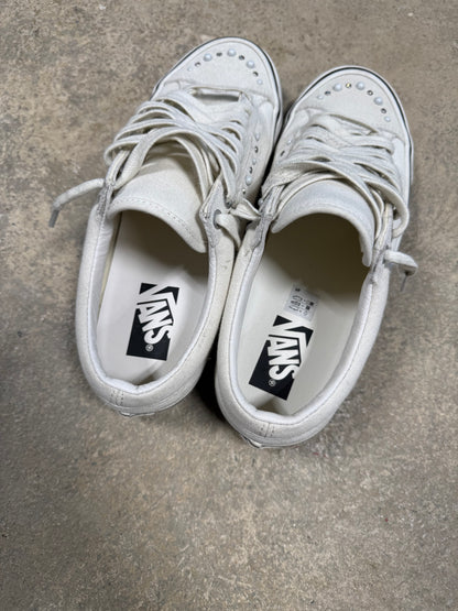 (8) Pearlized Vans LX White Old School 36 Used
