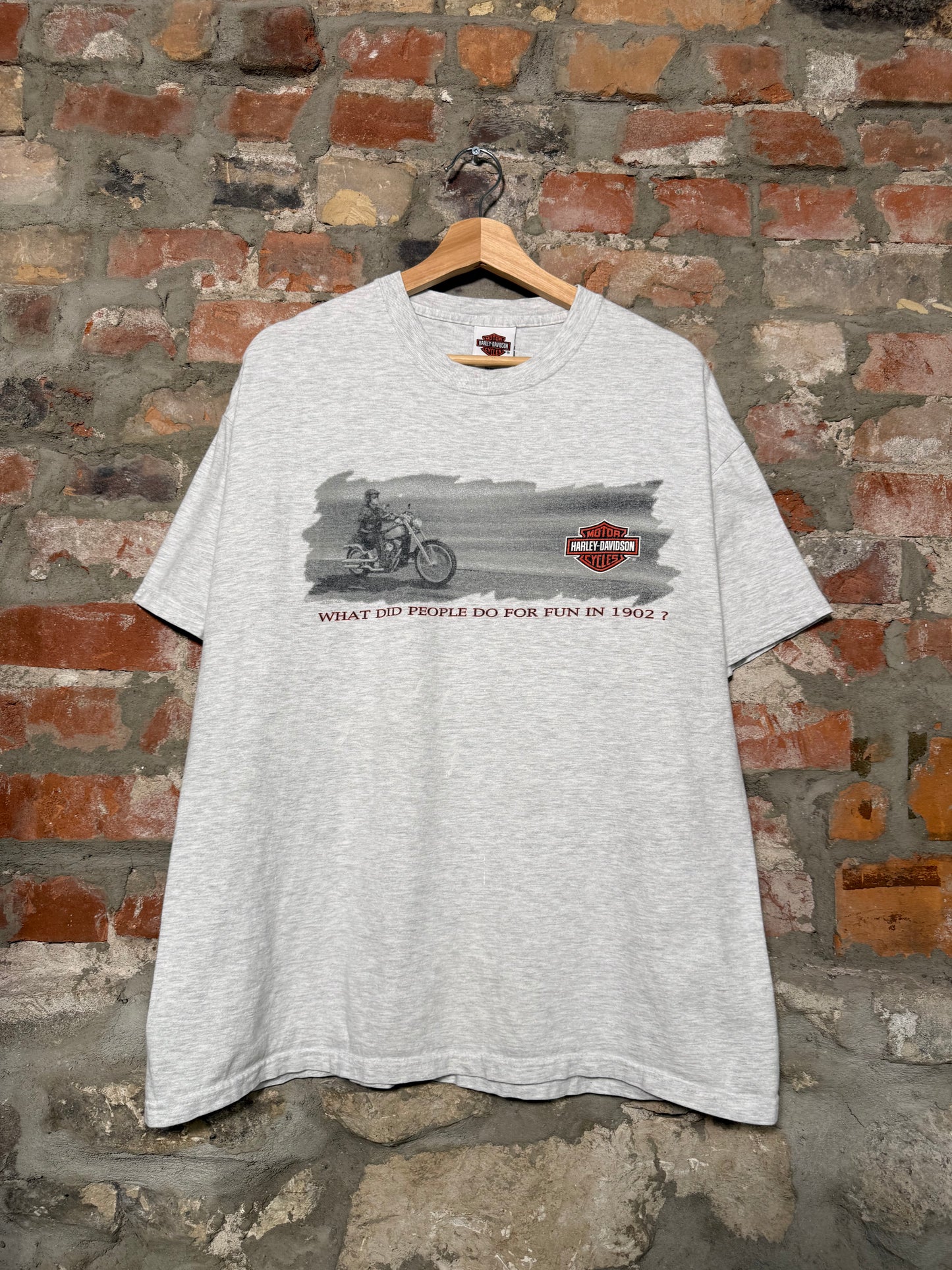 (XL) 2003 Harley Davidson “For Fun”Grey tee