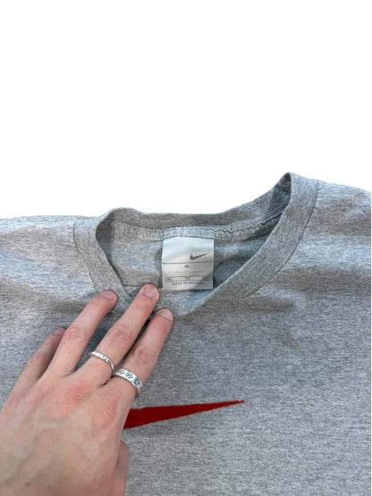 (XL) Vintage Nike Red Swoosh Middle Logo Tee