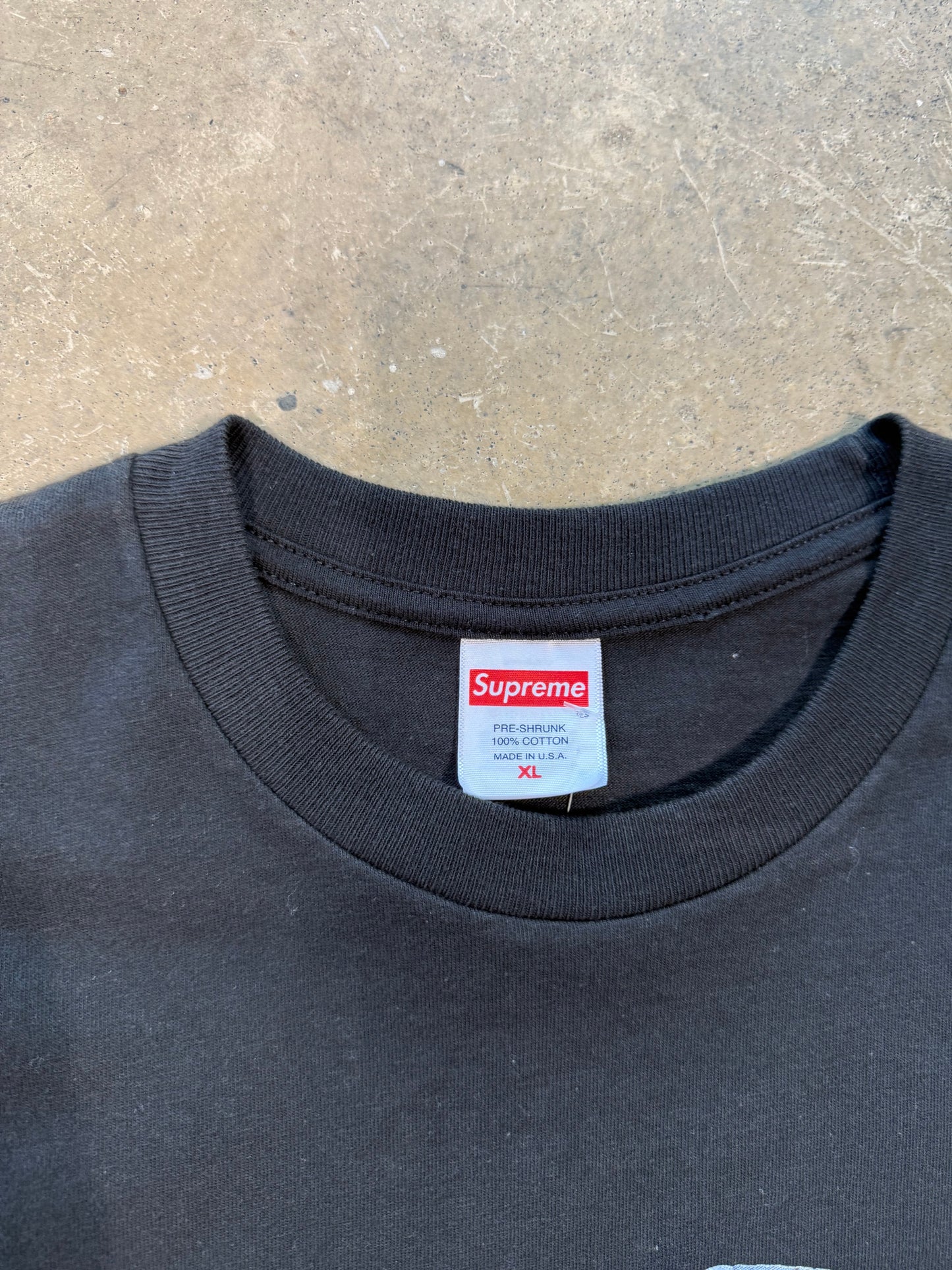 (XL) Supreme First Tee Black
