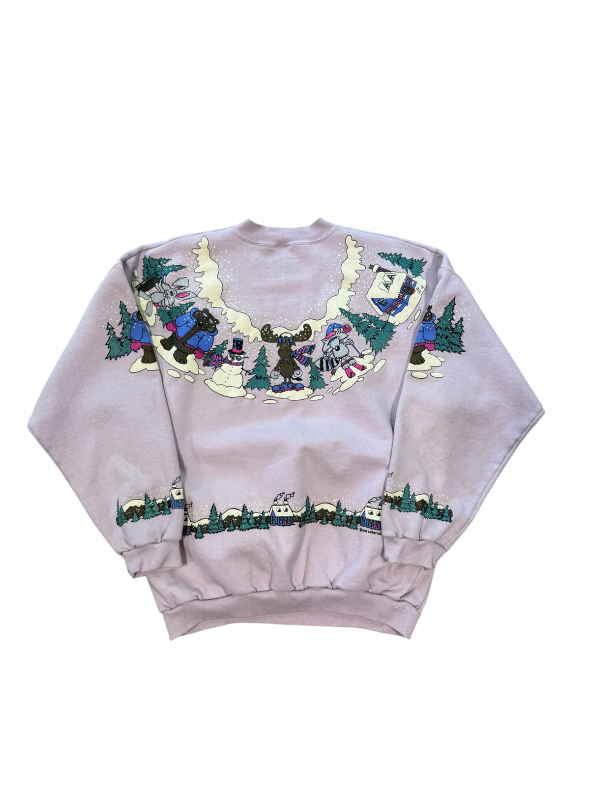(XL) 1992 Christmas Wrap Around Style Crewneck