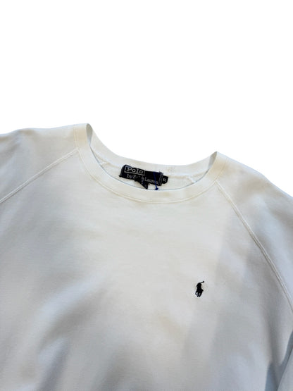 (XL) Vintage 90s Polo White Crewneck