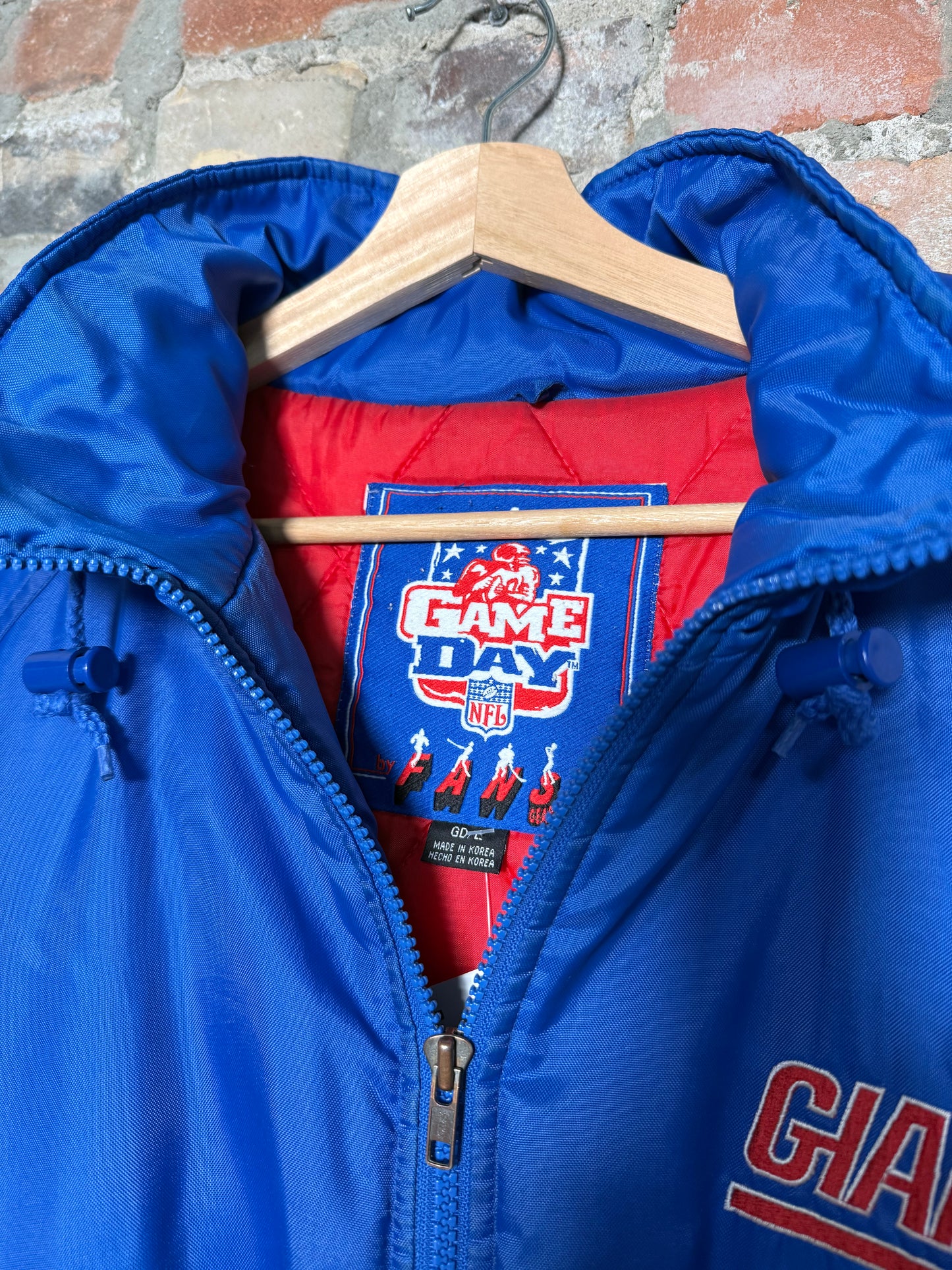 1990s New York Giants Zip-Up Fans Gear Jacket Sz Large