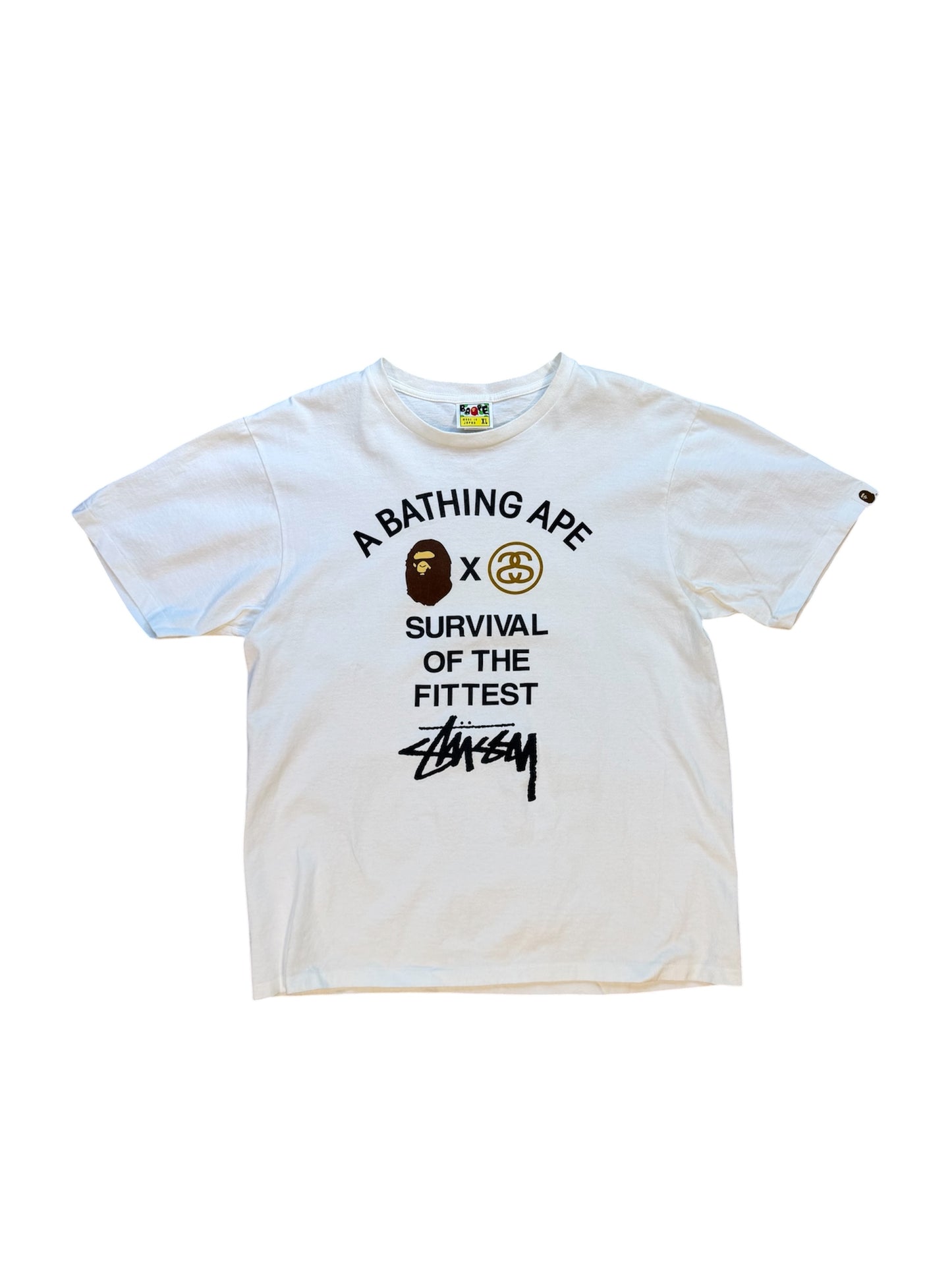 (XL) Bape x Stussy Survival Of The Fittest Tee