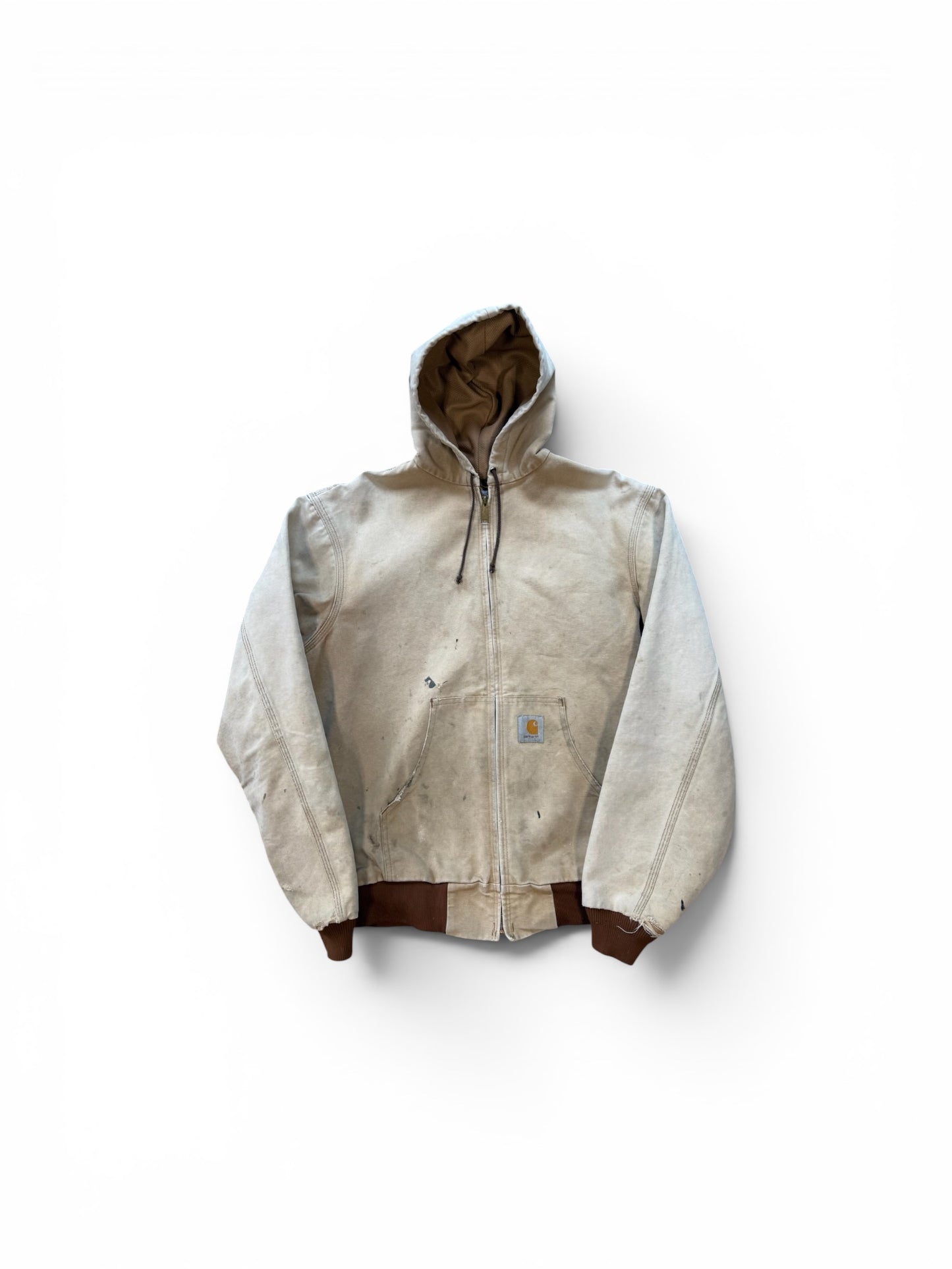 (XL)  Y2K Trashed Carhartt Tan Active Jacket