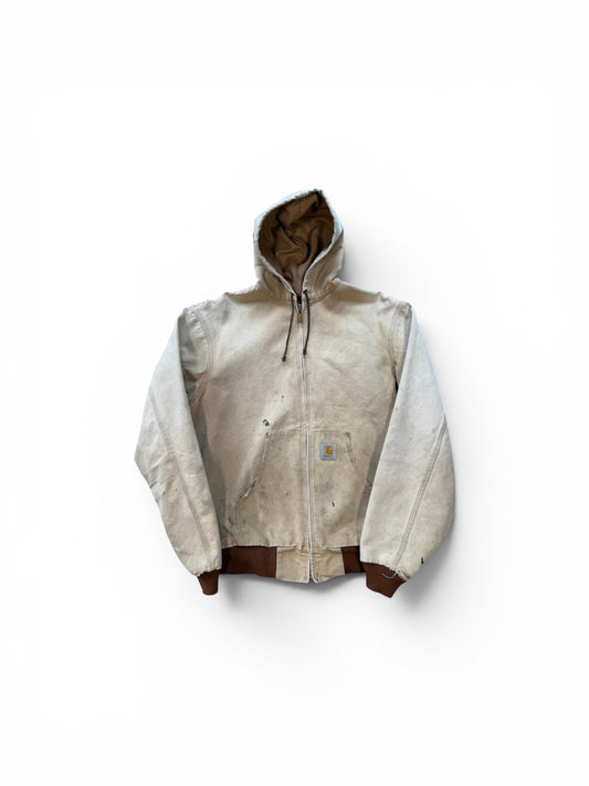 (XL) Y2K Trashed Carhartt Tan Active Jacket