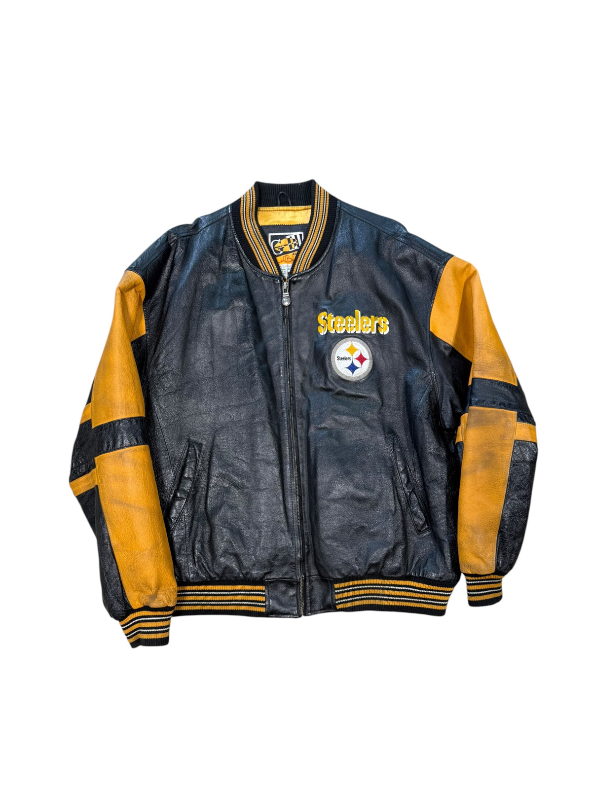(XXL) 90’s Pittsburgh Steelers NFL Leather Jacket