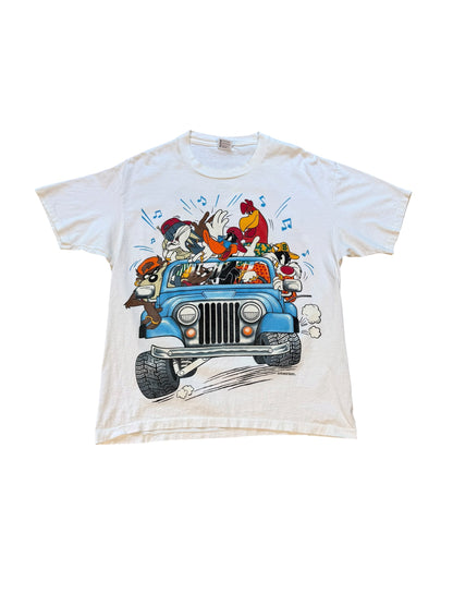 (XL) Vintage 1990s Looney Tunes Jeep Tshirt