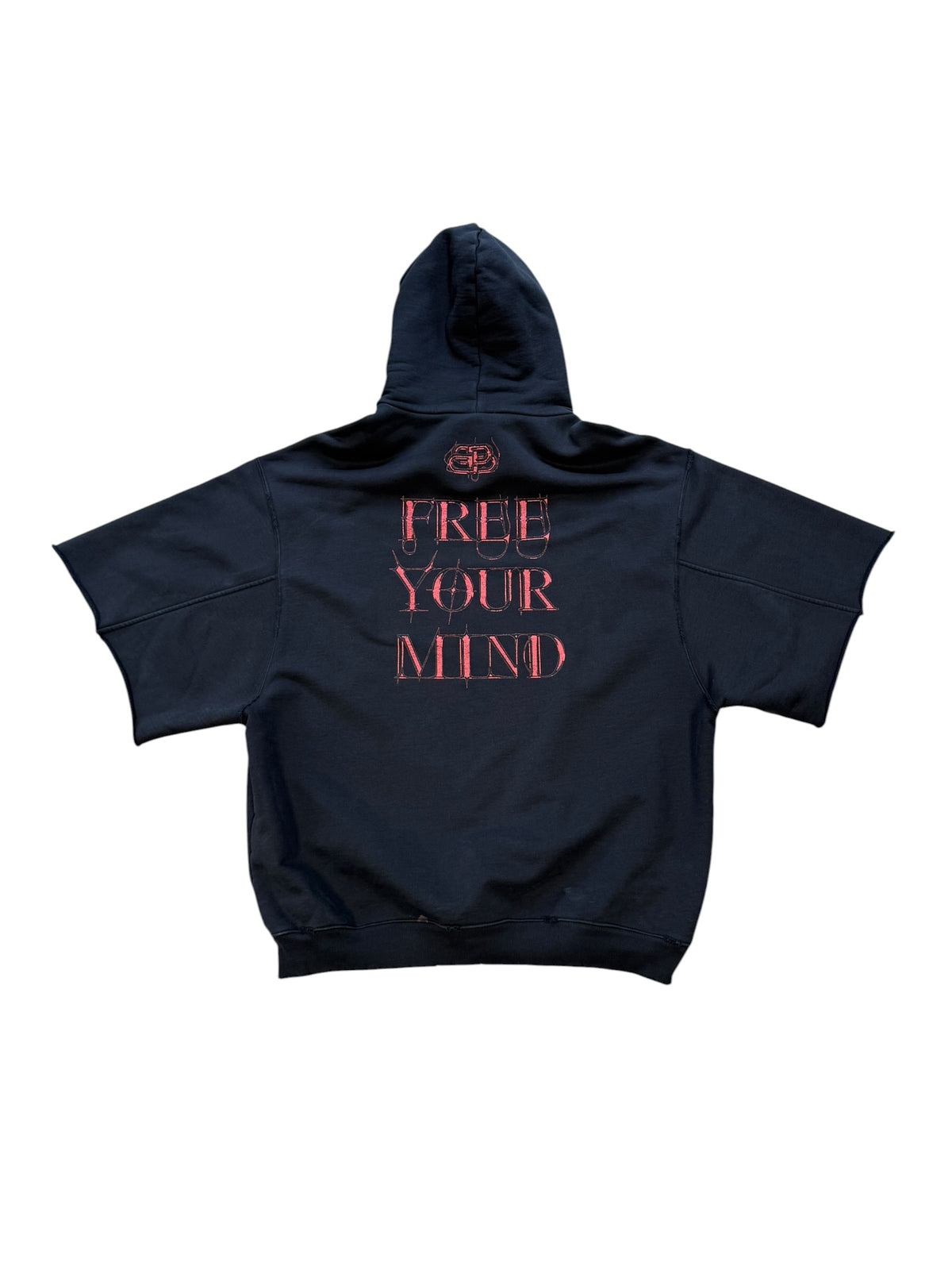 (S) Balenciaga “Free Your Mind” Distressed Hoodie