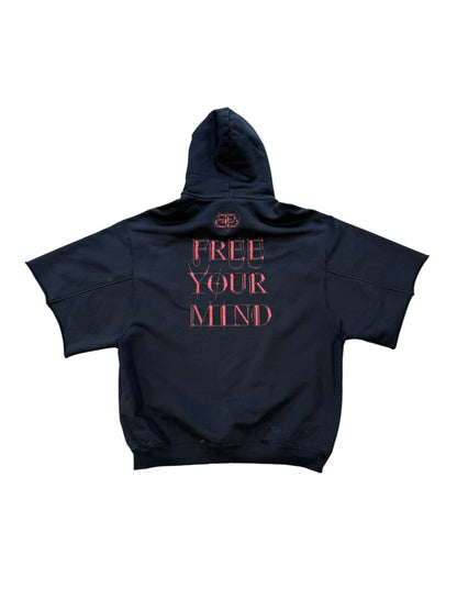 (S) Balenciaga “Free Your Mind” Distressed Hoodie