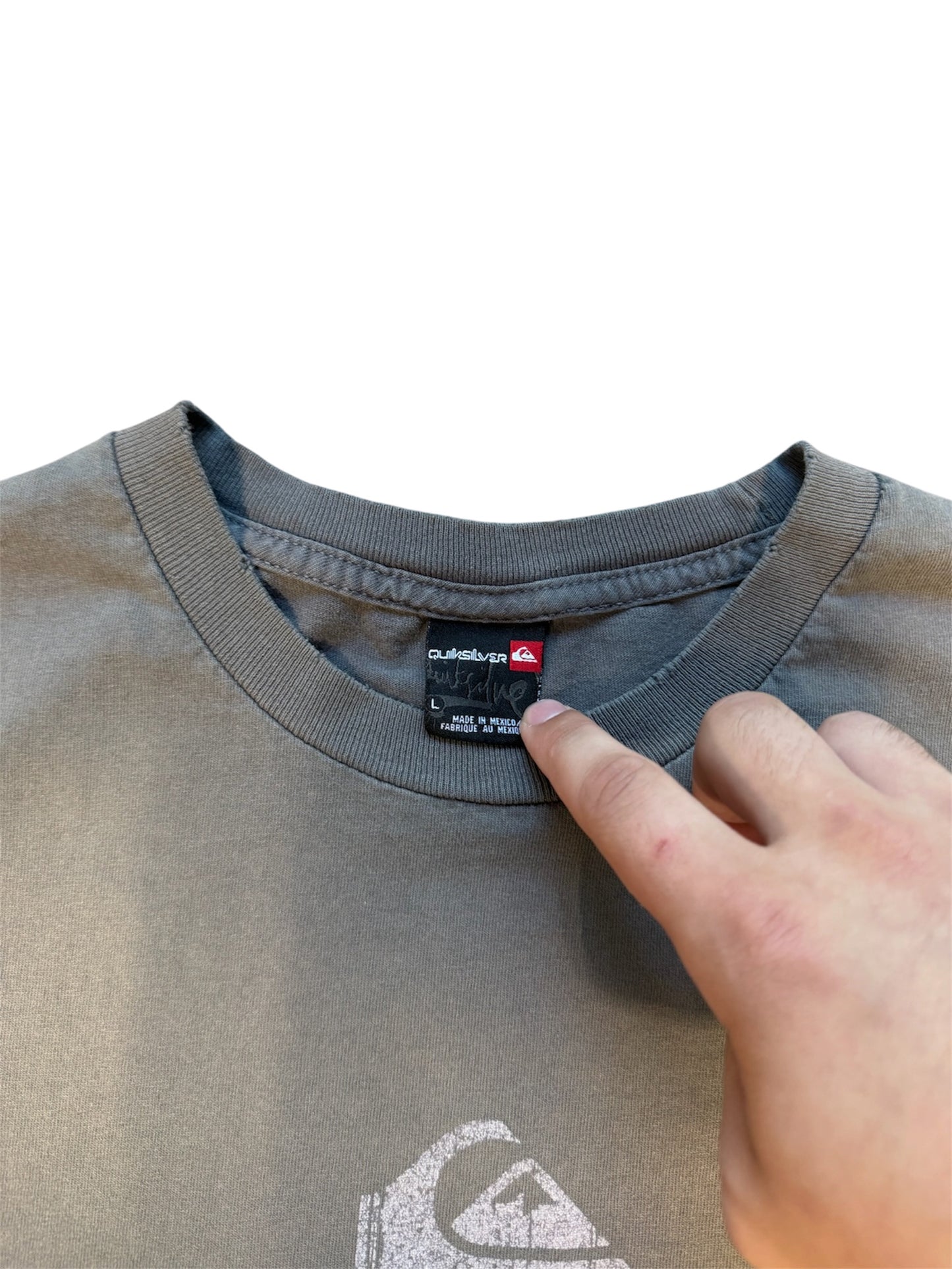 (L) Quicksilver Faded Logo Tee