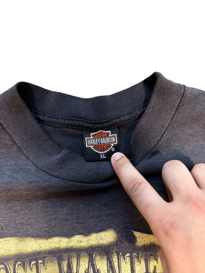 (XL) Vintage 1992 3D Emblem Harley Davidson Most Wanted T-Shirt