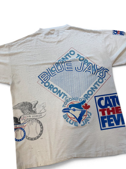 (XL) 1993 Toronto Blue Jays Bulletin Athletic All Over Print Shirt