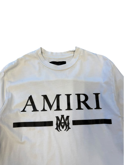 (XS) Amiri MA Bar Logo White Tee
