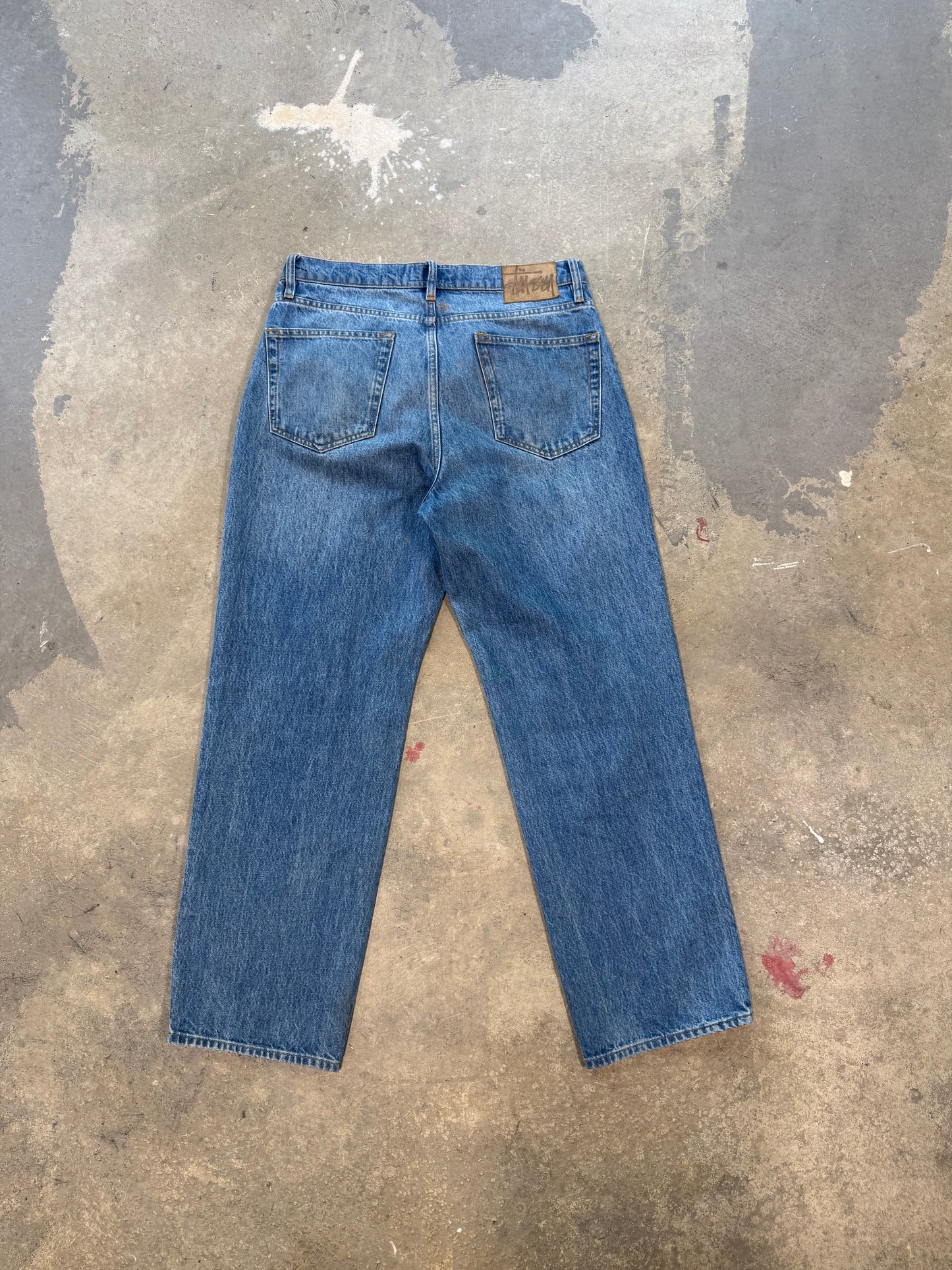 (32W) Stussy Classic Wide Leg Jeans
