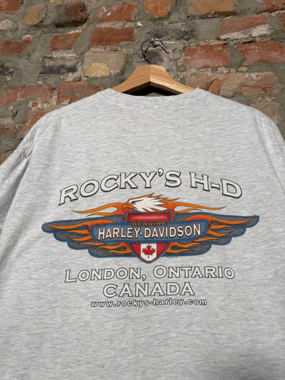 (XL) 2003 Harley Davidson “For Fun”Grey tee