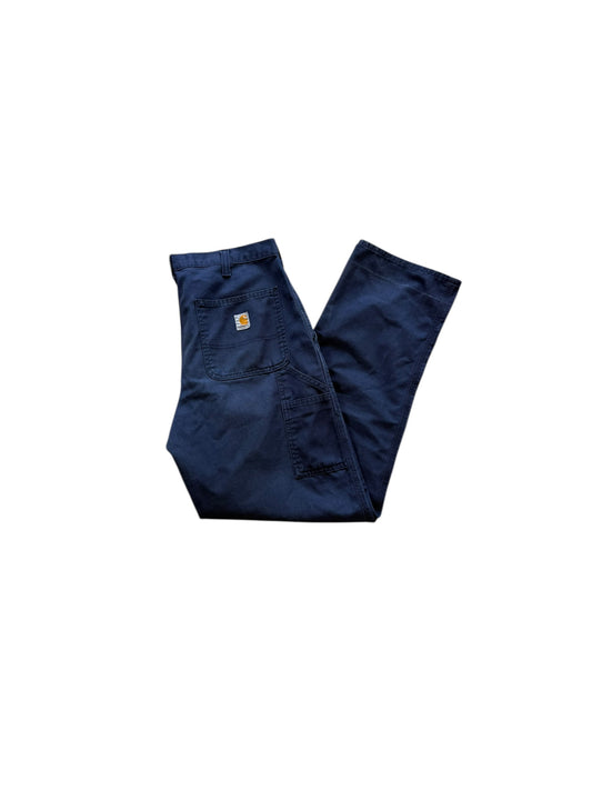 (34 Waist) Vtg Carhartt Navy Carpenter Pants