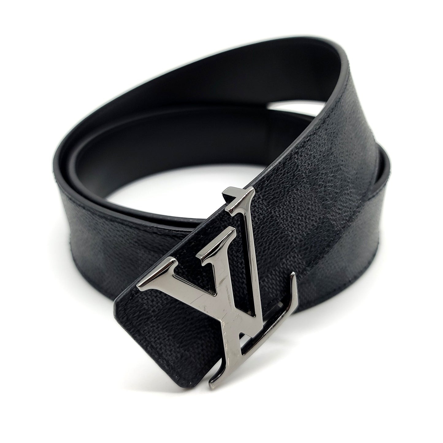 (36) Louis Vuitton Damier Graphite Print Belt