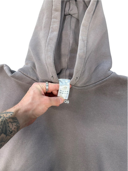 (L) Vintage Adidas Middle Logo Stone Wash Hoodie