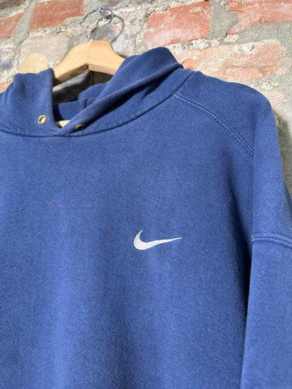 90s Nike Navy Swoosh Hoodie Sz L