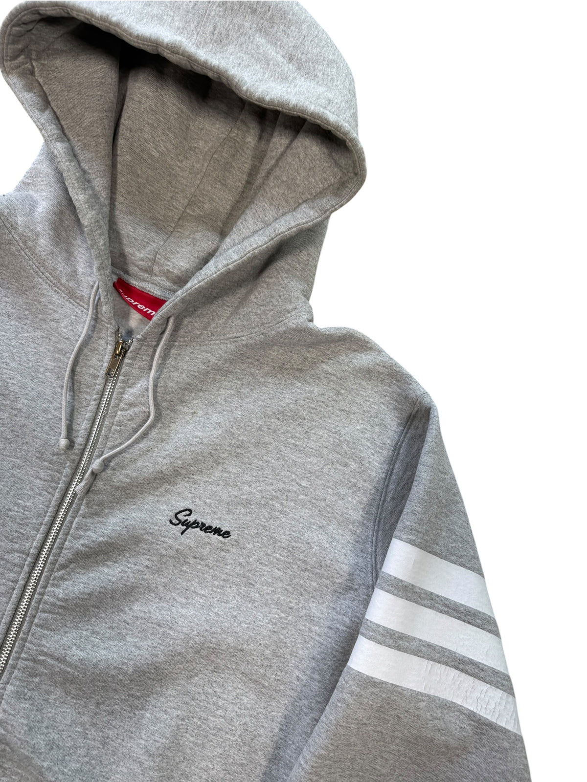 (XL) Supreme Zip Up Script Logo Hoodie