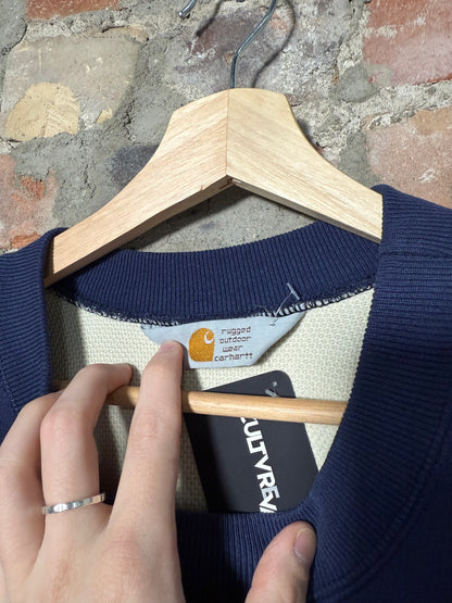 90’s Carhartt Double Lined Navy Crewneck Sz XL