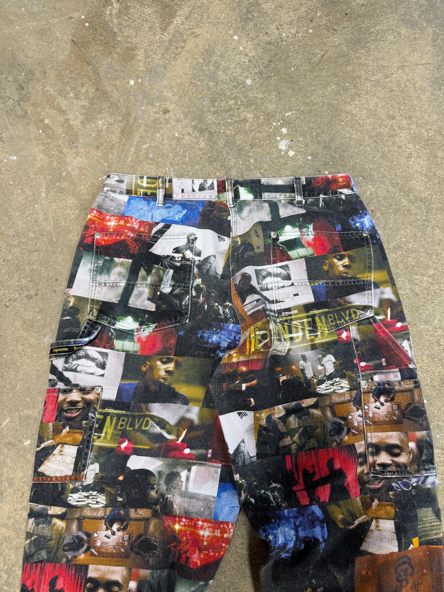 (34W) FW21 Supreme Nas and DMX Double Knee Denim Pants
