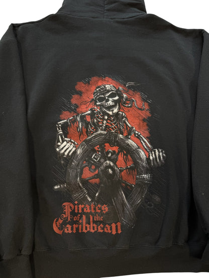 (XL) Y2K Disney Pirate’s Of The Caribbean Zip Sweater